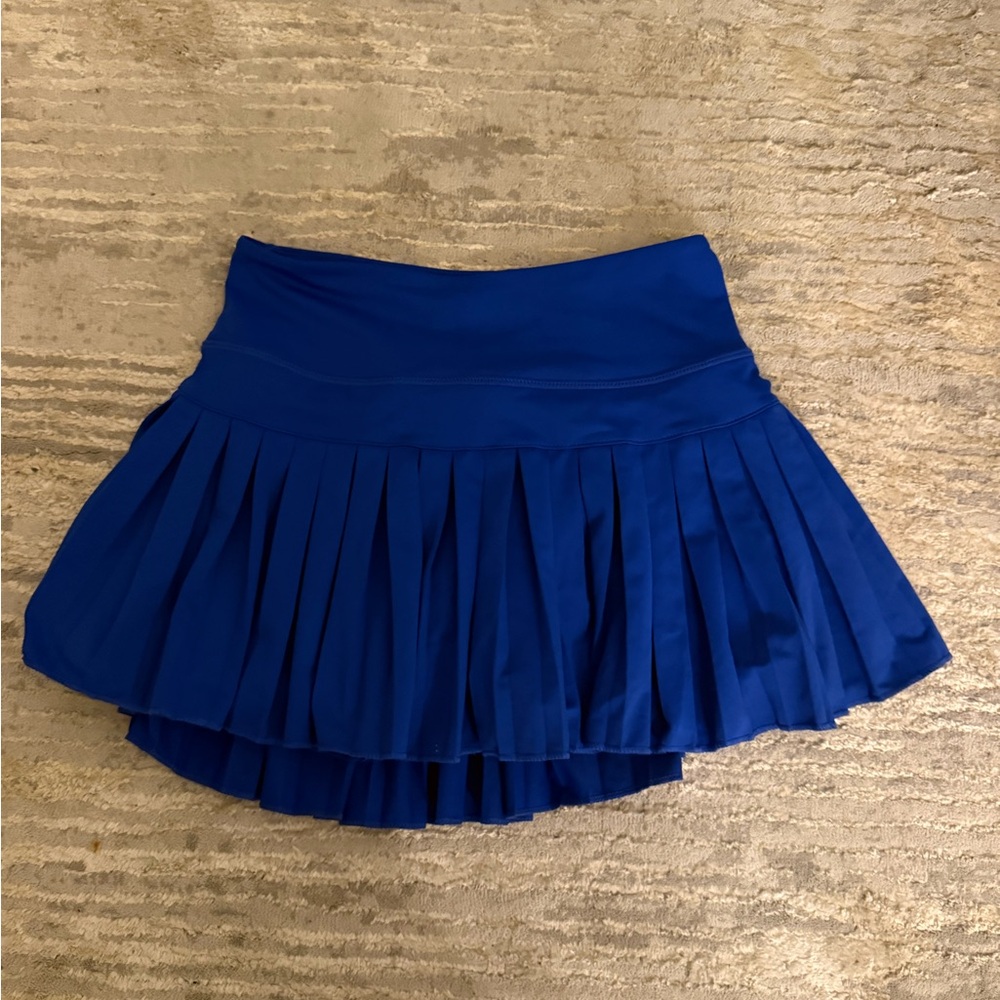 Elegant Blue Pleated Skirt
